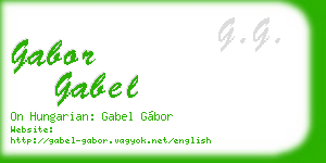 gabor gabel business card